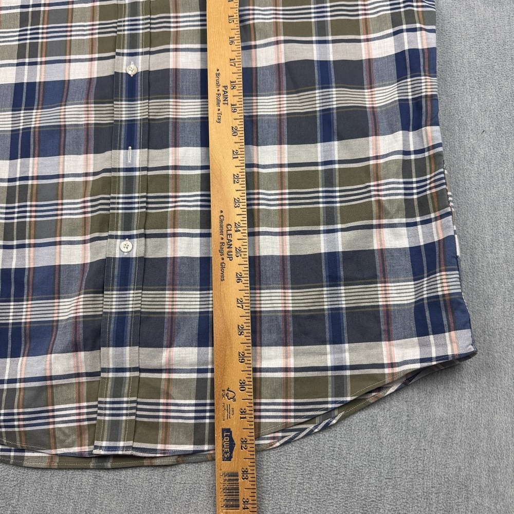 Brooks Brothers Shirt Mens Extra Large Blue Plaid Madison‎ Button Down Non-Iron - Picture 8 of 12